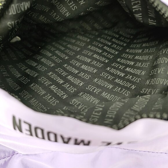 Steve Madden Bariaa Wild Nylon Padded Large Satchel Purple Backpack - Picture 6 of 12